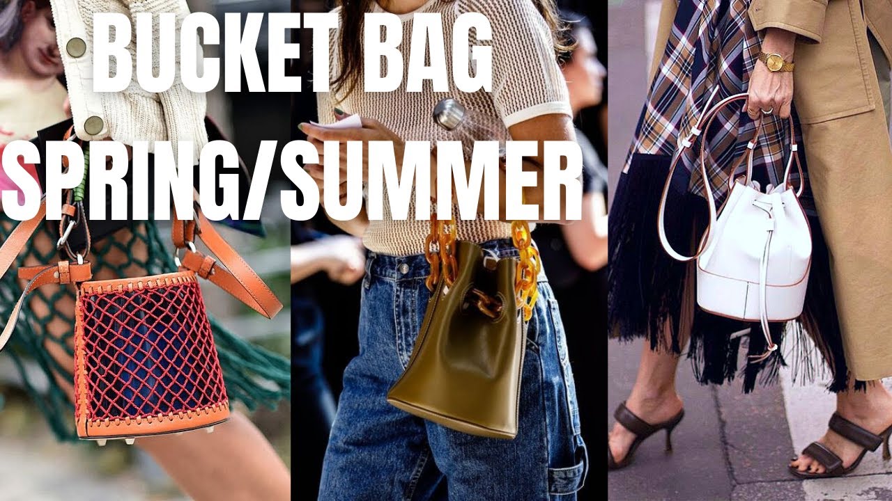 Stylish Bucket Bag Outfit Ideas. 2022 Bag Trend Bucket Bag