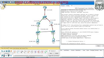 HSRP configuration step by step #APAPEB using cisco packet tracer
