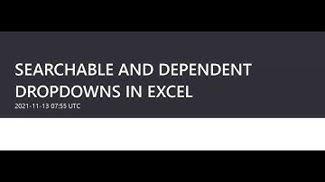 Searchable AND Dependent Dropdowns in Excel (No VBA, No Named Range...)