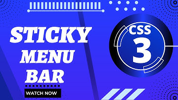 Sticky Meun in CSS 3 in Urdu/Hindi |Web Coding With Bilal