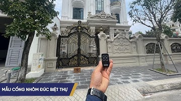 MẪU CỔNG TỰ ĐỘNG ÂM SÀN CHẤT LIỆU NHÔM ĐÚC 2 CÁNH 600KG CHO BIỆT THỰ MẶT PHỐ | Ruster Việt Nam