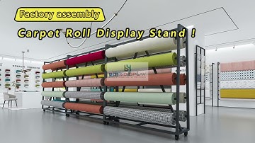 Carpet roll display rack customization