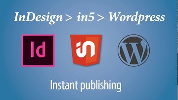 Instant WordPress Publishing from InDesign and in5