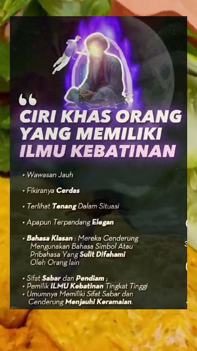 Ciri khas orang yg punya ilmu kebatinan