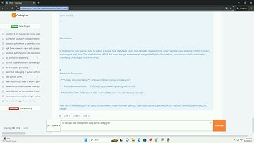 Oil gas gas data management using python and sql d 1