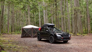 Vevor Instant Tent camping trip with my Dog  Subaru Outback Wilderness
