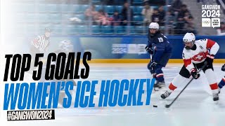 Top 5 Goals | Women's Ice Hockey Day 3 | Gangwon 2024