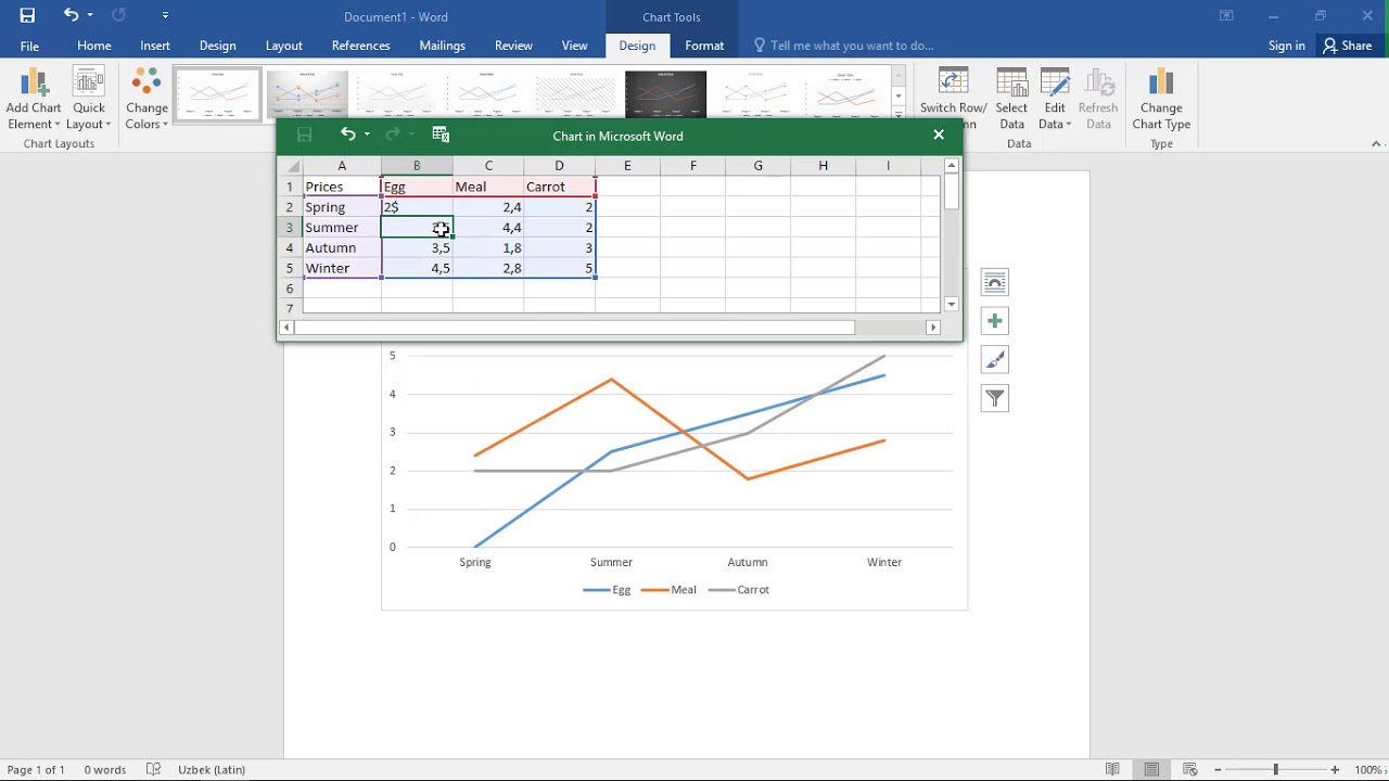 How To Make A Graph Chart On Microsoft Word