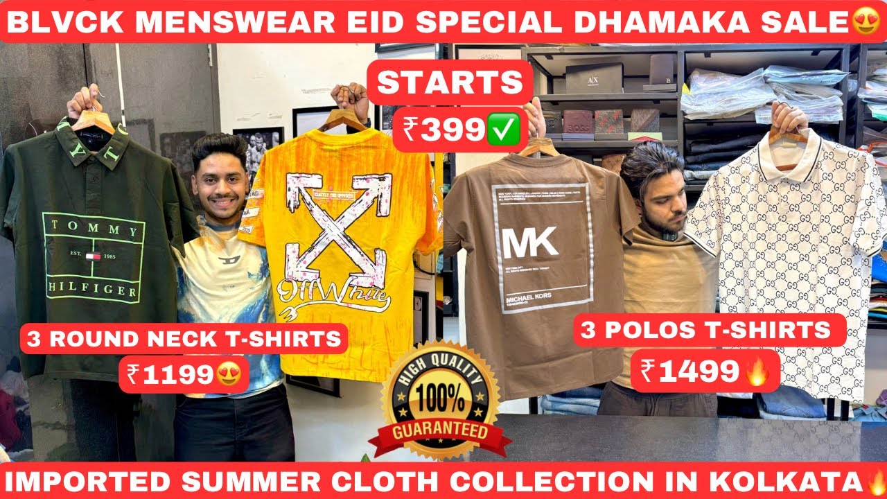 Blvck Menswear EID Special Sale | 3 Round Neck T-Shirts ₹1199 | 3 Polo T-Shirts ₹1499 | Summer Cloth