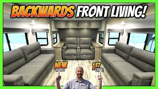 NEW MODEL! Twisted Around Front Living Couple's RV! 2024 Reflection 360FLS by Grand Design