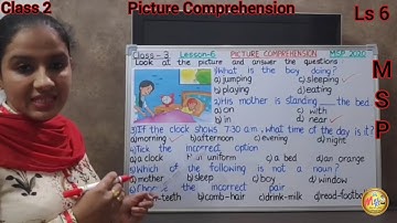CLASS 3... SUBJECT: ENGLISH... LS 6... PICTURE COMPREHENSION...Based on MSP