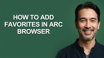 How To Add Favorites In Arc Browser - KevinHowTo