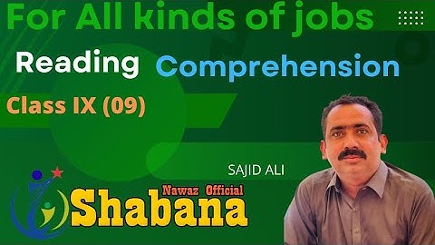 Reading Comprehension Class 9/English Grammar IBA test Preparation