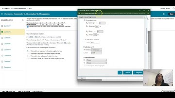 StatCrunch: Create Regression Equation and Predict Values