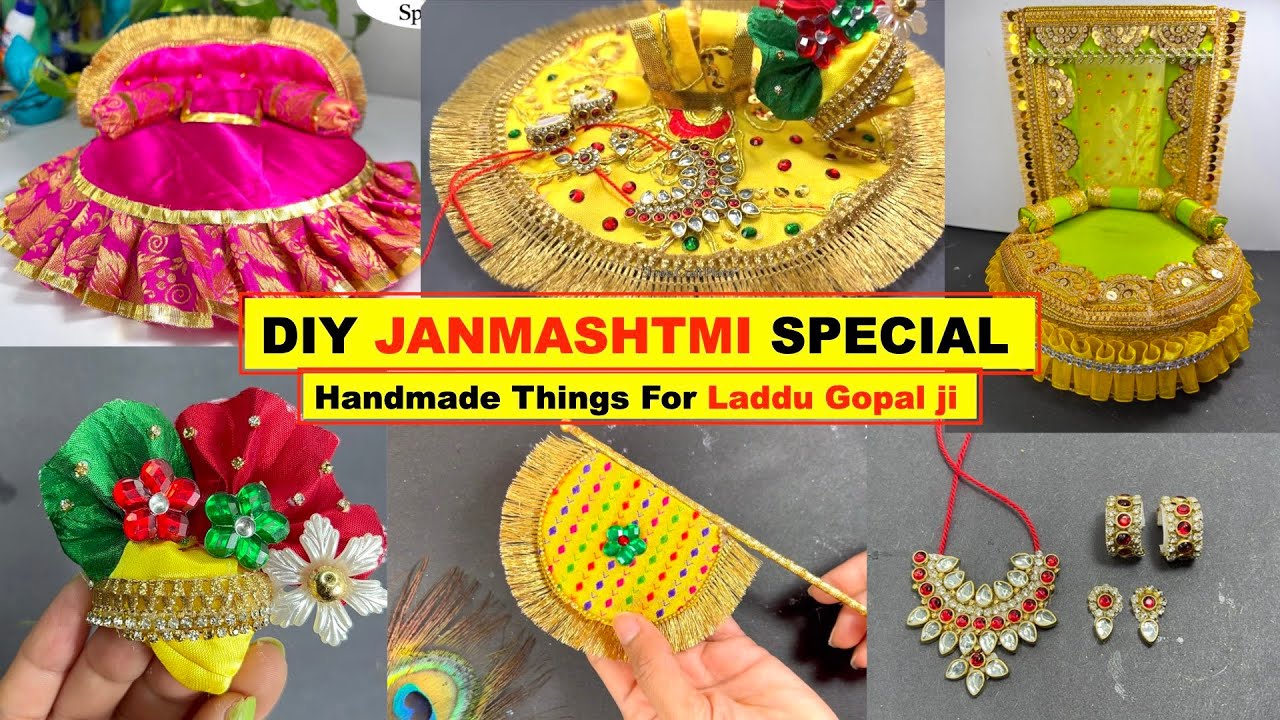 Janmashtmi Special/Laddu Gopal's Things making at home/Craft for Krishna