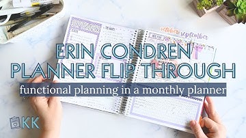 Erin Condren Functional Planner Flip Through Monthly Planner Spreads and Weekly Systems that Work