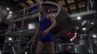 Tucker rescuing Enterprise in his underwear