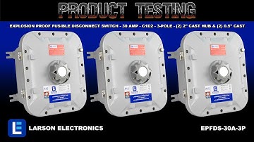 Explosion Proof Fusible Disconnect Switch - 30 Amp - C1D2 - 3-Pole - (2) 2" Cast Hub & (2) 0.5" Cast