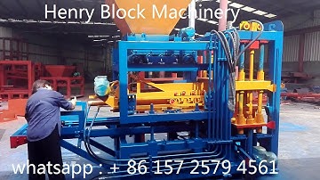 Check and prepare to load the QT4-20 hydraulic system fully automatic concrete block making machine