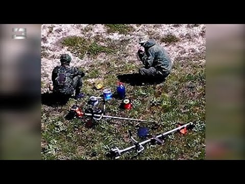 ოკუპანტები  ხურვალეთის სასაფლაოსთან სავარაუდოდ პორტატულ თანამგზავრულ რადიოსადგურს ამონტაჟებენ