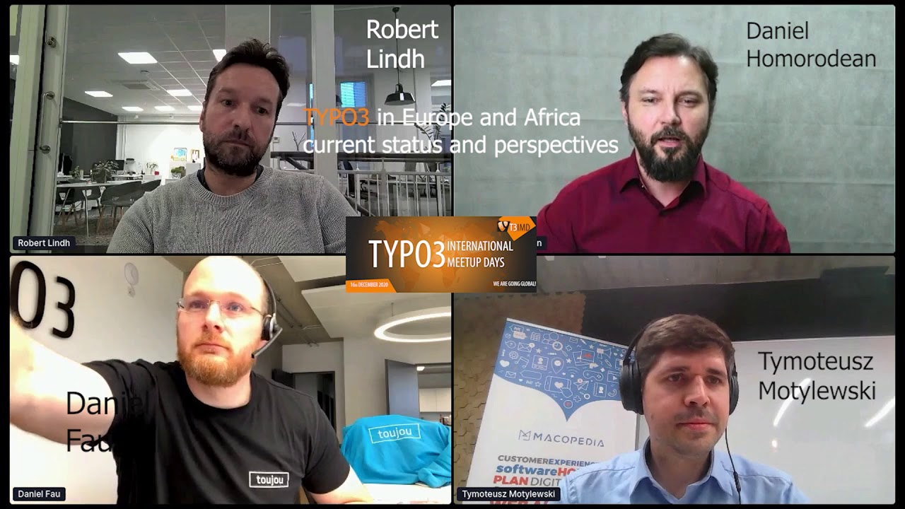 T3IMD20 | TYPO3 International Meetup Days 2020 | TYPO3 in Europe and Africa, status and perspectives