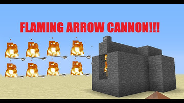 RAPID FIRE FLAMING ARROW CANNON!!! -Minecraft Tutorial
