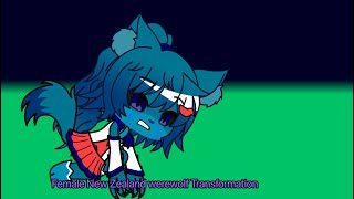 Female New Zealand werewolf Transformation countryhumans