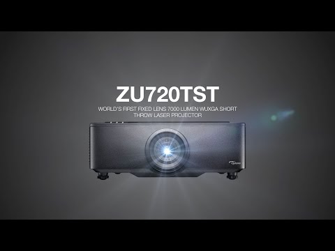 Optoma ZU720TST - World's first short throw 7000 lumen fixed lens laser projector Optoma ZU720TST - World's first short throw 7000 lumen fixed lens laser projector