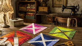 ✨Easy Quilt Block Magic! Turn Fabric Scraps Into Stunning Geometric Designs 🧵