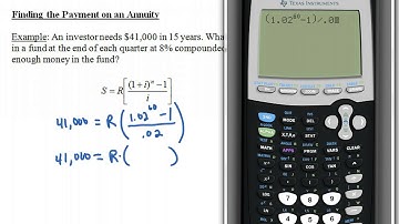 Finding the Payment on an Annuity