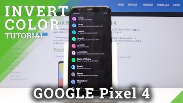 How to Use Color Inversion on Google Pixel 4 - Display Set Up