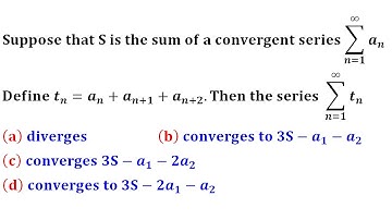 sum of infinite series iit jam 2020 real analysis mathematics