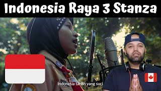 Indonesia Raya 3 Stanza - Reaction (BEST REACTION)