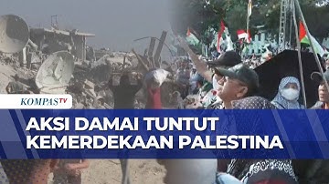 Aksi Bela Palestina di Monas, Massa Serukan Kemerdekaan Penuh untuk Palestina | KOMPAS PETANG