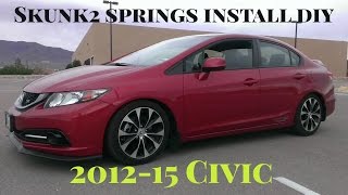 How To Install Skunk2 Lowering Springs 2013 Civic Si  DIY