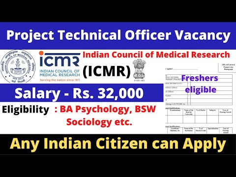 ICMR Recruitment 2022 | ICMR Vacancy 2022 | Freshers eligible | No Exam | Direct interview