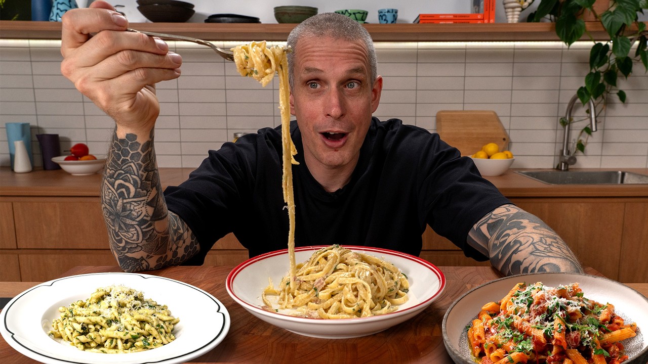 3 Delicious & Easy Pastas in Under 15 Minutes - YouTube