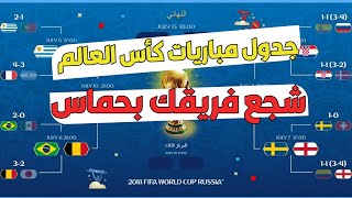 جدول مباريات كاس العالم 2018 جميع المباريات النهائية