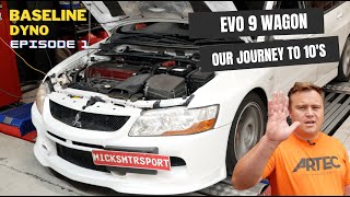 Evo 9 Wagon 10 Second Build by Artec Ep1 - Baseline Dyno