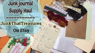 Junk Journal Supply Shop / JunkThatTreasures Unboxing | I'm A Cool Mom