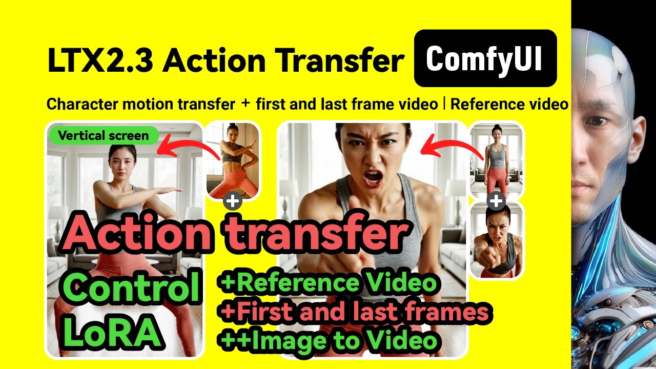 LTX 2.3 Motion Transfer + First and Last Frame Video | ComfyUI ...