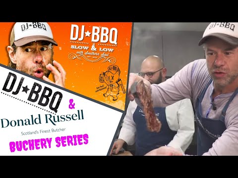 DJ BBQ Cooking up a storm of Steak Onglet at Donald Russell's HQ