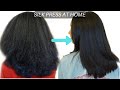 DIY SILK PRESS ON SUPER THICK/DENSE NATURAL HAIR | HEALTHY CURLY TO STRAIGHT HAIR TUTORIAL