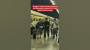 Donghae Leeteuk Yesung Shindong and Ryeowook at Busan KTX Train Station back to Seoul