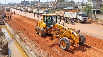 Perfect Road Leveling! SDLG Motor Grader Building Smooth Red Soil Road