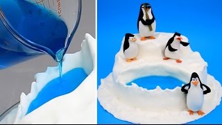 Penguins Of Madagascar Jello Pool Cake - How to make by CakesStepbyStep