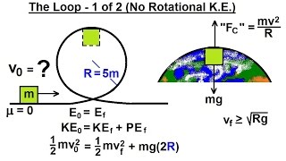 Physics 8.5   Rotational Kinetic Energy (15 of 19) The Loop (No Rotational K.E.)
