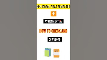 HPU ICDEOL first semester ki assignment kaice download kre #hpuexam # #hpu  # ICDEOL assignment