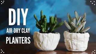 Make easy diy air dry clay planters with this fun video. you will
need: some tiny plants (like succulents) find me on facebook:
http://www.faceb...