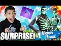 I Surprised My Little Brother With The New Fortnite Skull Trooper And Skull Ranger Skins!